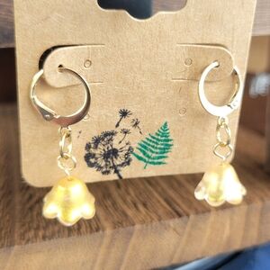 Gold/Yellow Fairy & Cottage Core Earrings